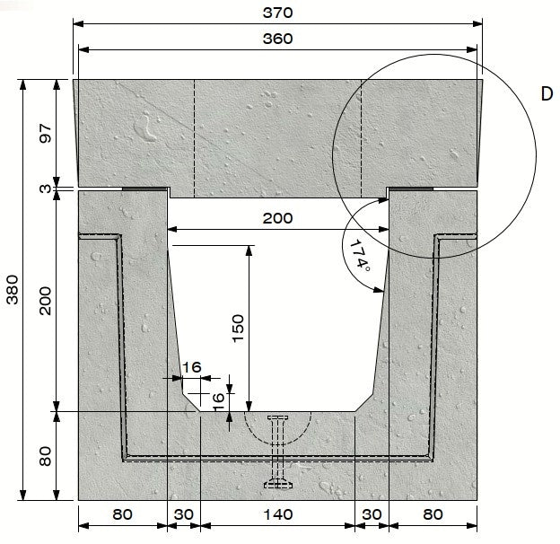 Kabelkanal 2020. D400. Aufputzdeckel. L=2m