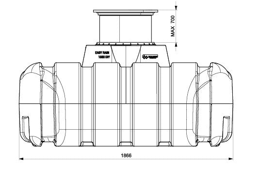Rainwater tank Easy Rain 1,500 l