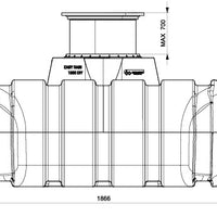 Rainwater tank Easy Rain 1,500 l