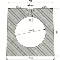 Schlitzzrinne 500 mm. L=4m. D400. Stahlbrücke, Stahlfelge