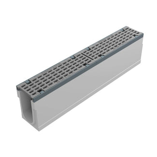Grate gutter 100mm wide. Maxi 100. L=1m. Long bar grate. D400KN