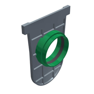 Cast iron end plate for open PP drain, 110mm. Top/Maxi 150. H=310mm