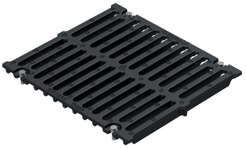 Cast iron grate for grate gutter 500. D400. Inset. L=0.5m