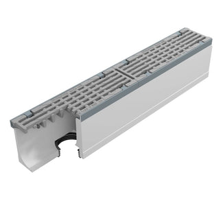 Grate gutter 100mm wide. Maxi 100. L=1m. Long bar grate. F900KN