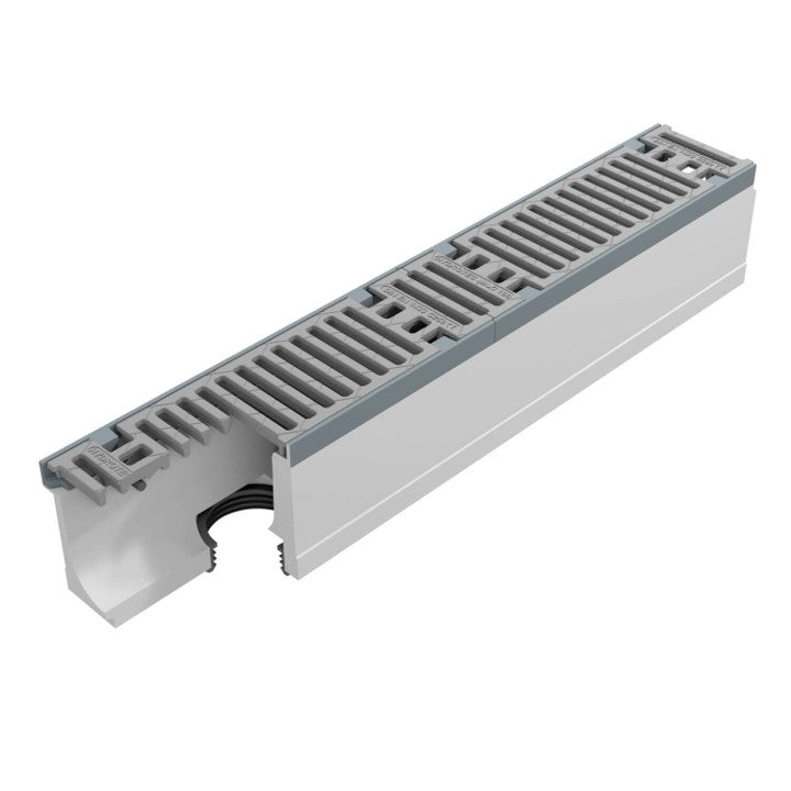 Grate gutter 100mm wide. Maxi 100. L=1m. Slot grille. C250KN