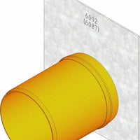 Eindplaat + afvoer Super 100 type 01. PVC uitloop 110mm. Verzinktstaal