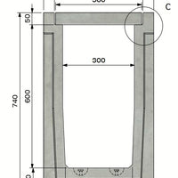 Cable duct 3060. A15. Inset lid. L=1m