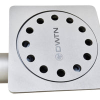 RVS eendelige vloerput WD200. Domestic. L/15KN. Zijafvoer 63mm