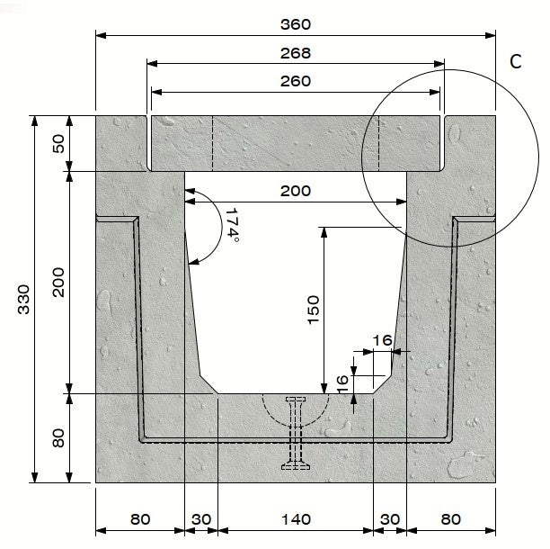 Cable duct 2020. A15. Inset lid. L=2m