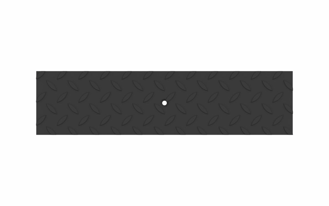 Galvanized steel checker plate cover P200, black. L=0.5m. E600KN