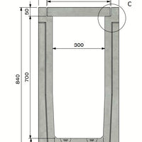 Cable duct 3070. A15. Inset lid. L=1m