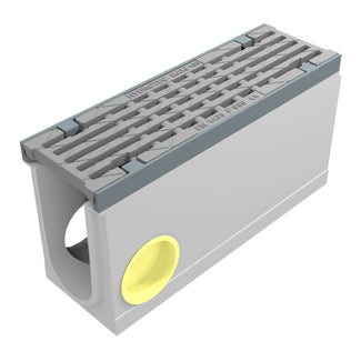 Grate gutter 100mm wide. Maxi 100. L=0.5m. Long bar grating. F900KN