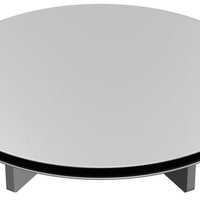 RVS eendelige afvoerput D200, rond. Dicht deksel. M/125KN. Onderafvoer 110mm