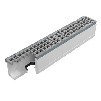 Grate gutter 100mm wide. Maxi 100. L=1m. Mesh grid. E600KN