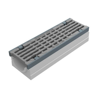 Grate gutter 100mm wide. Maxi 100. L=0.5m. Long bar grate. F900KN