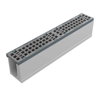 Grate gutter 100mm wide. Maxi 100. L=1m. Mesh grid. E600KN