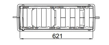 Gietijzeren straatkolk 2357TP0. PVC onderuitlaat 160. lxbxh=665x230x572mm