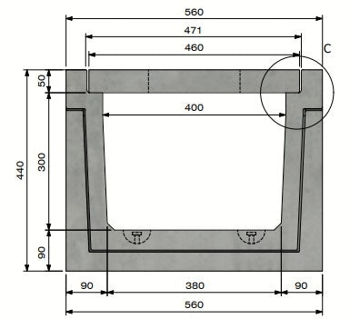 Cable duct 4030. A15. Inset lid. L=3m