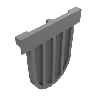 Cast iron end plate closed Top/Maxi 100. H=185mm