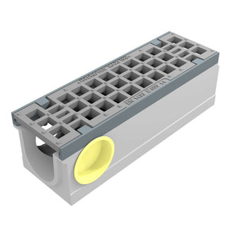 Grate gutter 100mm wide. Maxi 100. L=0.5m. Mesh grid. E600KN