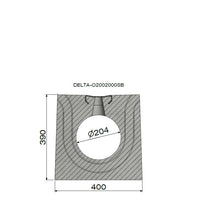 Concealed gutter 200mm. L=2m. F900. Steel intermediate bridge, concrete border