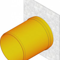 Eindplaat + afvoer Faserfix Standard E 100 type 010. PVC uitloop 110mm. Verzinktstaal