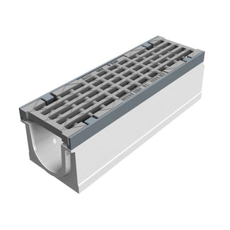 Grate gutter 100mm wide. Maxi 100. L=0.5m. Long bar grate. F900KN