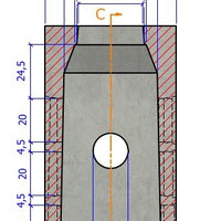 Infiltrationskammer LxBxH=110x60x110cm. Exklusives Oberteil mit Gitter