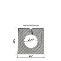 Concealed gutter 200mm. L=2m. F900. Concrete intermediate bridge, steel rim