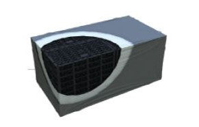 Prefab infiltratiekrat 800 l, omhuld met geotextiel. SLW 30