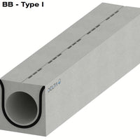 Verholen goot 200/300mm. L=4m. D400. Tussenbrug beton, omranding beton