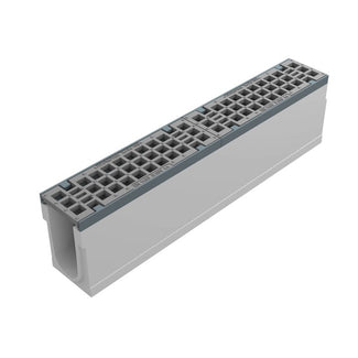 Grate gutter 100mm wide. Maxi 100. L=1m. Mesh grid. E600KN