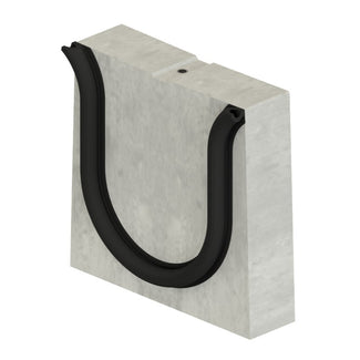 Verschlussplatte Schlitzzrinne 160 mm. Mit Dichtungsgummi