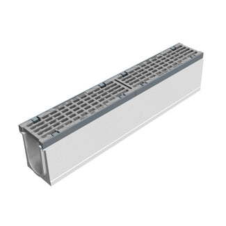 Grate gutter 100mm wide. Maxi 100. L=1m. Long bar grate. F900KN