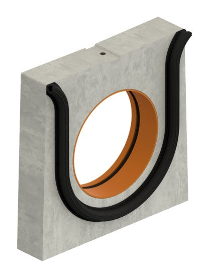 Closing plate concealed gutter 200mm. Drain 200mm. With sealing rubber