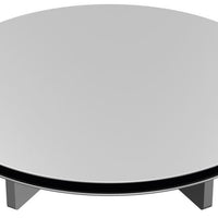 Einteiliger Abfluss aus Edelstahl D300, rund. Geschlossener Deckel. M/125KN. Seitenauswurf 160 mm