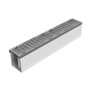 Grate gutter 100mm wide. Maxi 100. L=1m. Long bar grate. F900KN