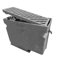 Cast iron street gully 3060TP7. PVC bottom outlet 160. lxwxh=750x295x603mm