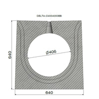 Schlitzzrinne 400 mm. L=4m. D400. Zwischenbrücke aus Beton, Grenze aus Beton