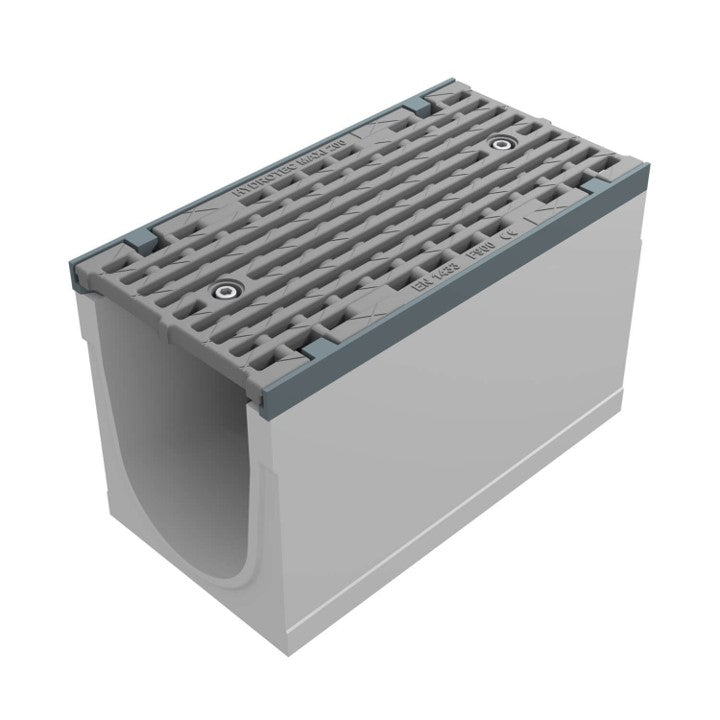 Roostergoot Maxi F1 200. L=0,5m. Langstaafrooster. H=310mm. F900KN