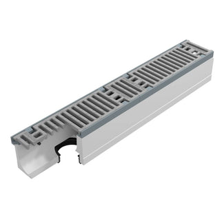 Grate gutter 100mm wide. Maxi 100. L=1m. Slot grille. C250KN