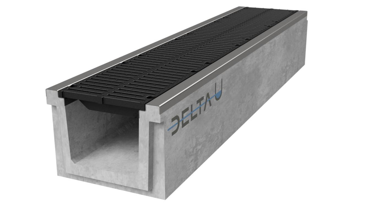 Grate gutter 3030. D400. Inset grille. L=3m. For cast iron grid